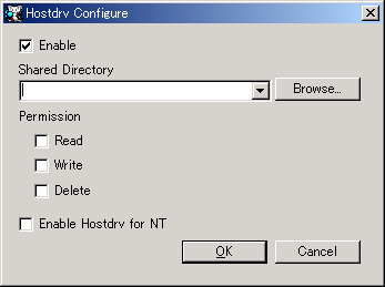Hostdrv option